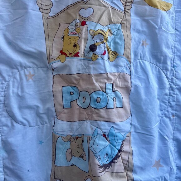 Vintage Winnie the Pooh Baby Quilt with Ruffle Trim by Walt Disney Productions - Picture 6 of 6